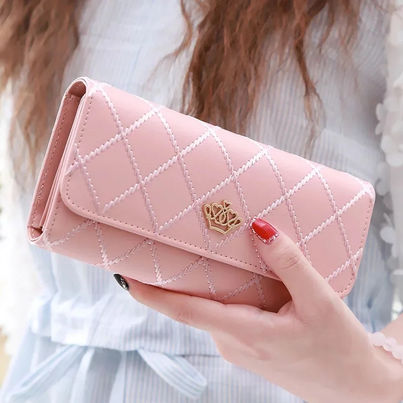 Womens Long Wallets and Purses Plaid PU Leather Hasp Phone Bag Money Coin Pocket Ladies Clutch Card Holder for Female 2019
Womens Long Wallets and Purses Plaid PU Leather Hasp Phone Bag Money Coin Pocket Ladies Clutch Card Holder for Female 2019