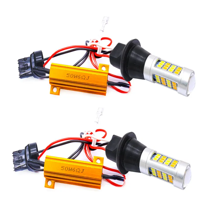 2pcs New 1156 Ba15s BAU15S T20 7440 3156 LED Turn light White + Amber color Car Day Running Light with Turn Signal Light
2pcs New 1156 Ba15s BAU15S T20 7440 3156 LED Turn light White + Amber color Car Day Running Light with Turn Signal Light
