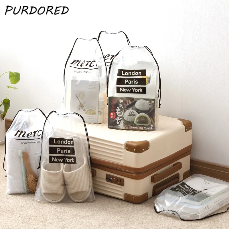 PURDORED 5 Pcs/set Clear Drawstring Bag Transparent Cosmetic Bag PVC Clear Travel Makeup Case Women Make Up Bath Organizer
PURDORED 5 Pcs/set Clear Drawstring Bag Transparent Cosmetic Bag PVC Clear Travel Makeup Case Women Make Up Bath Organizer