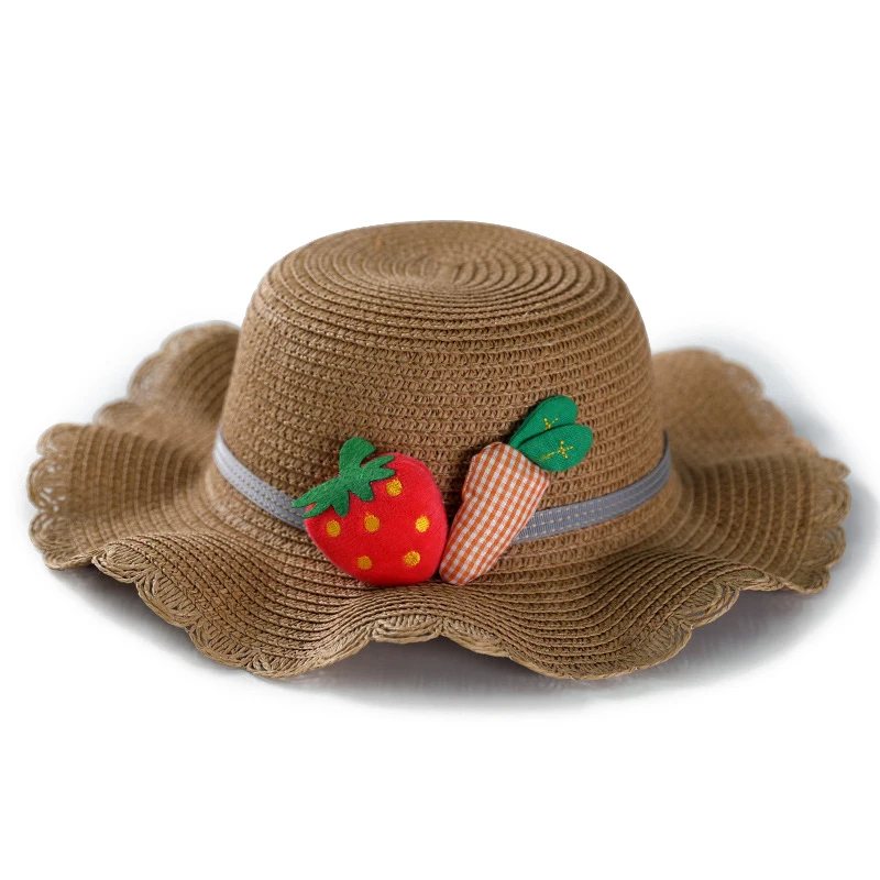 Girls Summer Cap Strawberry Decoration Cartoon Wavy Straw Hat For Girl Children Panama Hats Baby Sun Beach Hat Kids Caps
Girls Summer Cap Strawberry Decoration Cartoon Wavy Straw Hat For Girl Children Panama Hats Baby Sun Beach Hat Kids Caps