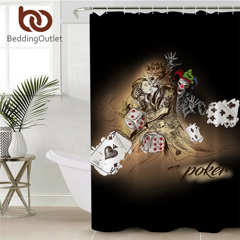 BeddingOutlet Skull Couples Shower Curtain For Bathroom Waterproof Gothic Bath Curtain 71"x71" Poker Cards cortina de ducha
BeddingOutlet Skull Couples Shower Curtain For Bathroom Waterproof Gothic Bath Curtain 71"x71" Poker Cards cortina de ducha
