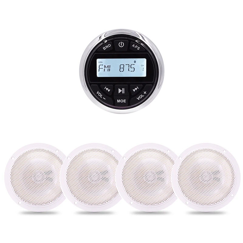 Waterproof Marine Bluetooth Radio Audio FM AM Receiver Car Player 5.25" Outdoor marine Speaker for Yacht boat Bathroom ATV UTV
Waterproof Marine Bluetooth Radio Audio FM AM Receiver Car Player 5.25" Outdoor marine Speaker for Yacht boat Bathroom ATV UTV