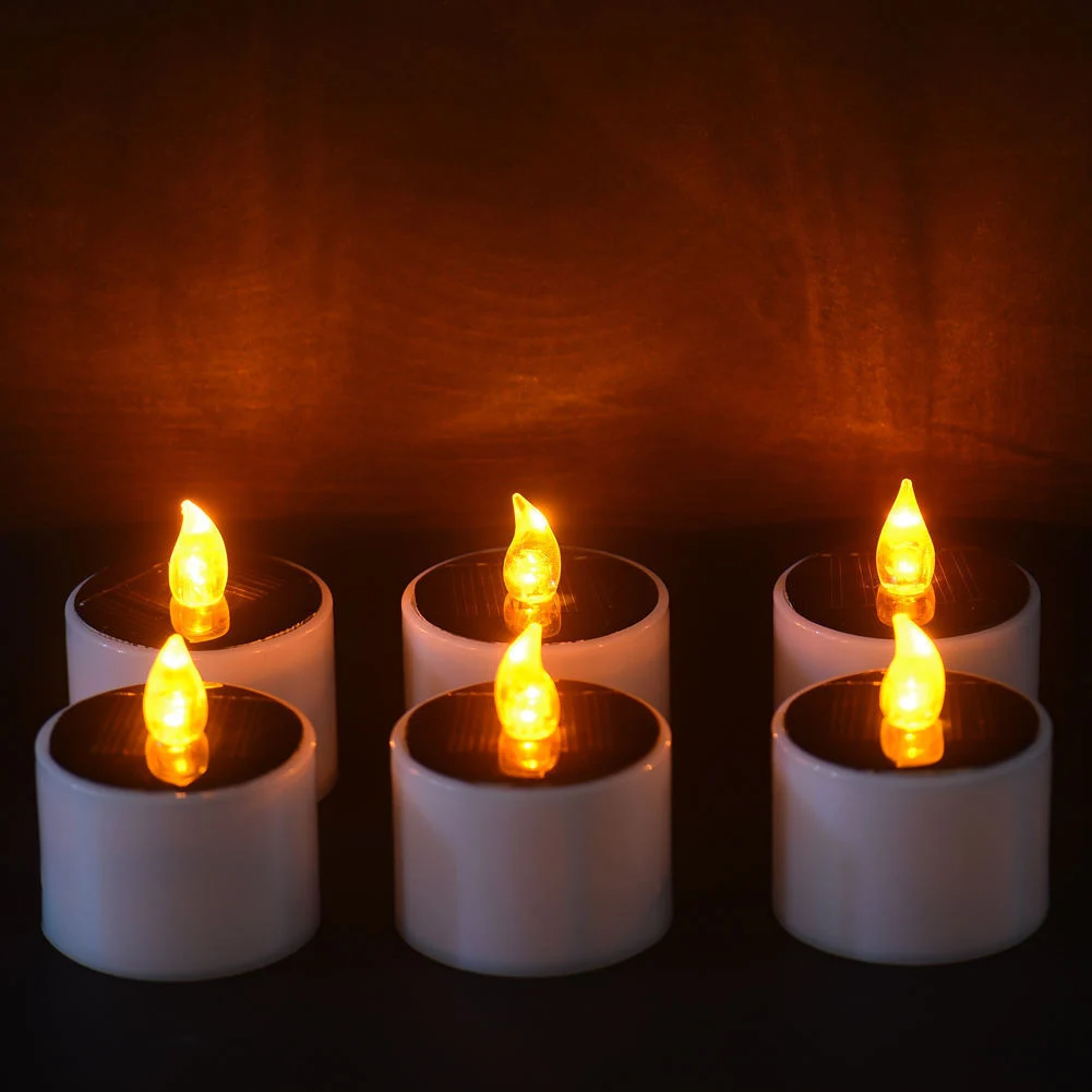 6Pcs/Set Solar Powered LED Candles Flameless Electronic LED Tea Lights Lamp Home Party Supplies QJ888
6Pcs/Set Solar Powered LED Candles Flameless Electronic LED Tea Lights Lamp Home Party Supplies QJ888