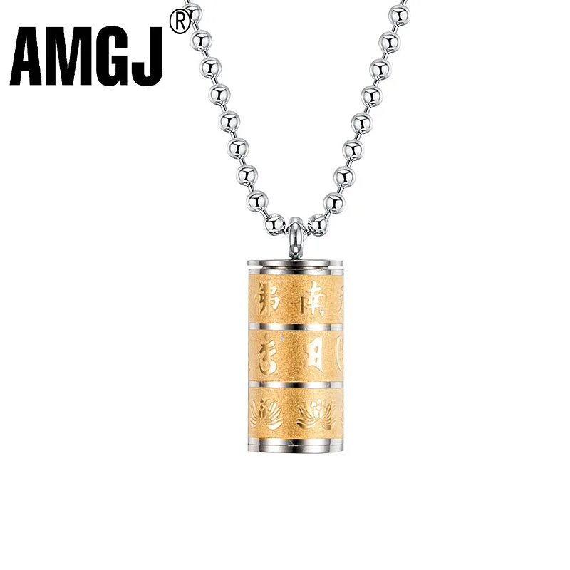 Pendant Necklace Stainless Steel Tibet Buddhism Mantra Six Words Pendant & Necklace for Men Titanium Jewelry Cinerary Casket
Pendant Necklace Stainless Steel Tibet Buddhism Mantra Six Words Pendant & Necklace for Men Titanium Jewelry Cinerary Casket