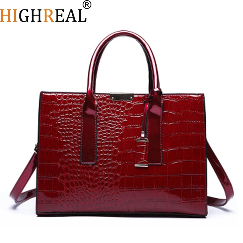 HIGHREAL Women Crocodile Pattern Handbag Leather Shoulder Bag Black Female Casual Tote Bag Alligator Handbag Messenger Bags
HIGHREAL Women Crocodile Pattern Handbag Leather Shoulder Bag Black Female Casual Tote Bag Alligator Handbag Messenger Bags
