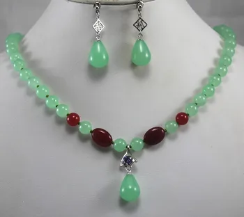 2 styles! Wholesale 8mm light green/red jade wonderful necklace+ 2 styles jade earring&pendant necklace jewelry set
2 styles! Wholesale 8mm light green/red jade wonderful necklace+ 2 styles jade earring&pendant necklace jewelry set