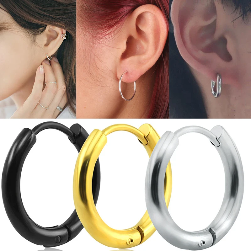 Unisex Simple Punk 1Pair Women and Men Golden Silvery Black Metal Big Cricle Round Ear Hoop Earring for Boy Girl Fashion Jewelry
Unisex Simple Punk 1Pair Women and Men Golden Silvery Black Metal Big Cricle Round Ear Hoop Earring for Boy Girl Fashion Jewelry