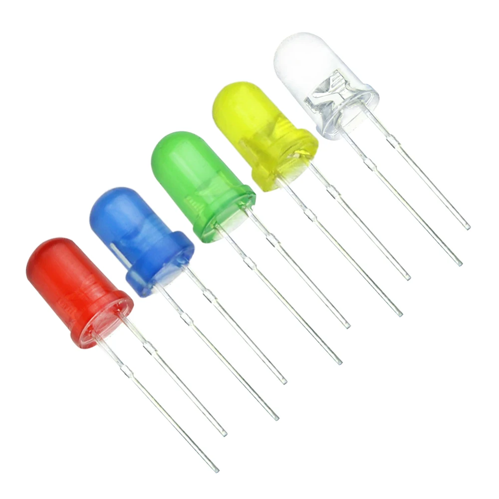 5valuesx20Pcs=100Pcs UltraBright Red/Green/Blue/White/Yellow Ultra Bright 5mm Round LED Diode F5 Led
5valuesx20Pcs=100Pcs UltraBright Red/Green/Blue/White/Yellow Ultra Bright 5mm Round LED Diode F5 Led