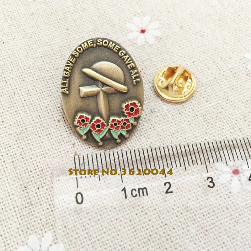 50pcs Custom Lapel Pin Brooch Poppy Flower Memories Pins ALL GAVE SOME, SOME GAVE ALL World War II Soviet Badge Cross Hat Metal
50pcs Custom Lapel Pin Brooch Poppy Flower Memories Pins ALL GAVE SOME, SOME GAVE ALL World War II Soviet Badge Cross Hat Metal