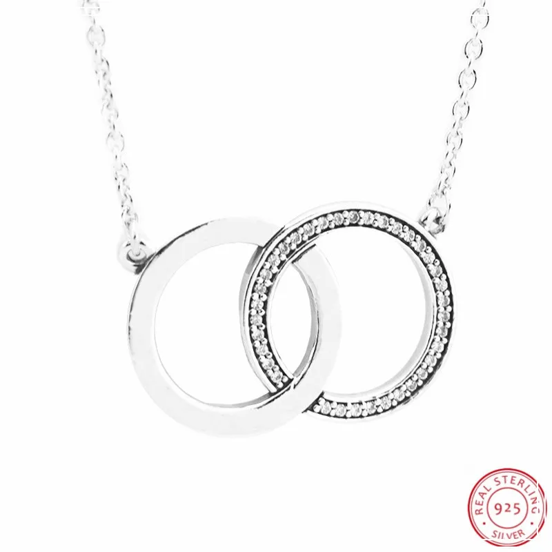 Interlocking Circles 45cm Long Necklace Adjustable to 42cm & 38cm in silver 925 Jewelry with Classic LOGO & Sparkling CZ FLN039
Interlocking Circles 45cm Long Necklace Adjustable to 42cm & 38cm in silver 925 Jewelry with Classic LOGO & Sparkling CZ FLN039