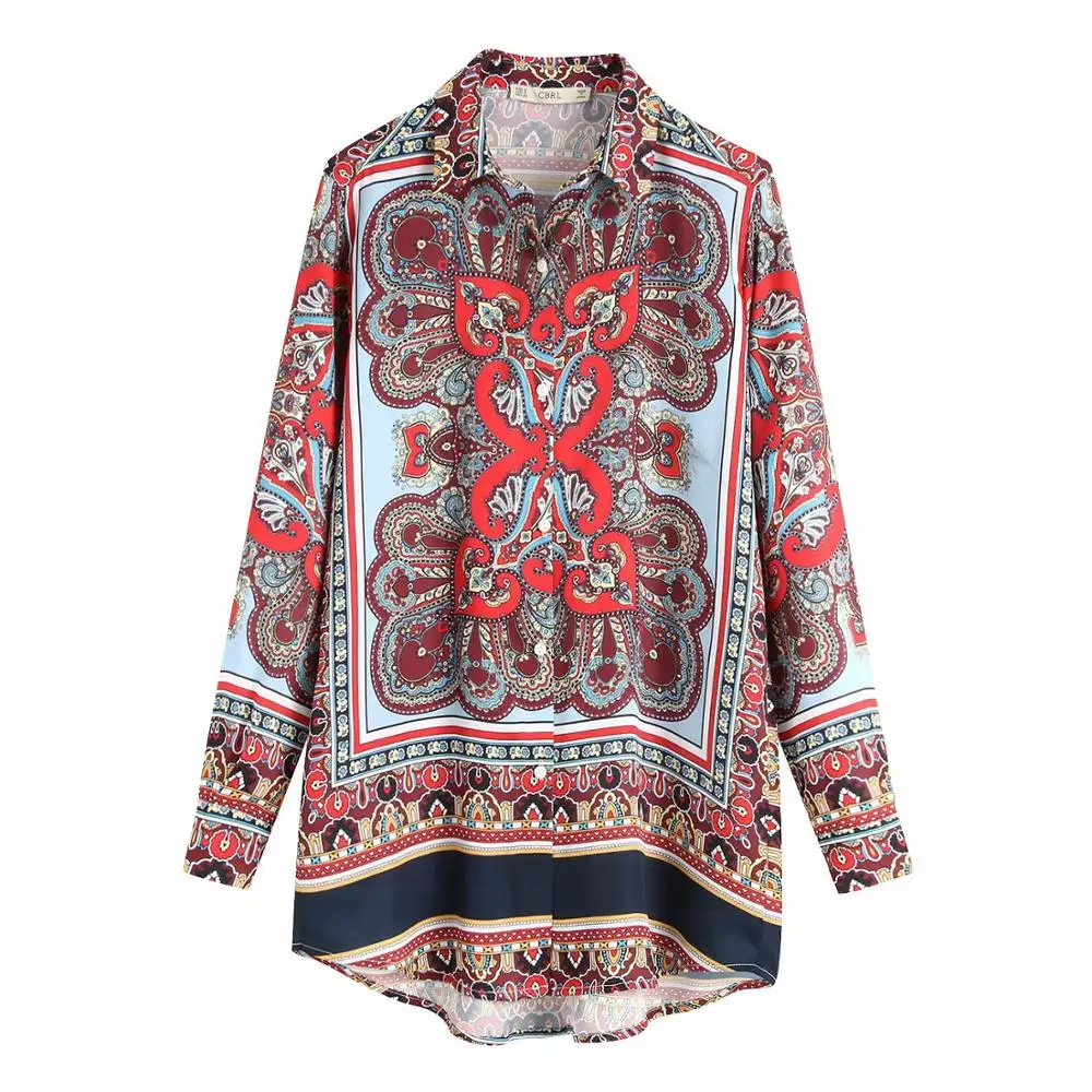 Vintage Floral Print Contrast Colors Blouse 2019 Chic Stylish Retro Women Shirts Lapel Collar Casual Tops for Female
Vintage Floral Print Contrast Colors Blouse 2019 Chic Stylish Retro Women Shirts Lapel Collar Casual Tops for Female
