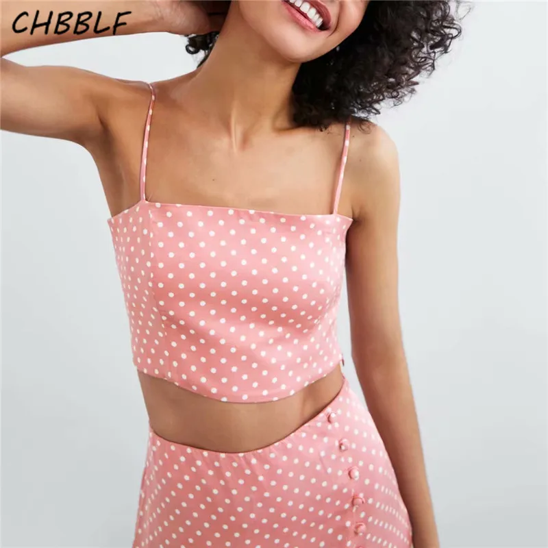 CHBBLF women sexy dot print blouse sleeveless bow tie straps crop tops female stylish blusas BGB9117
CHBBLF women sexy dot print blouse sleeveless bow tie straps crop tops female stylish blusas BGB9117