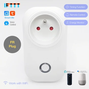 WIFI Smart France Plug Power Monitor 16A FR Smart Socket Wireless Outlet Voice Control Work with Alexa Google home
WIFI Smart France Plug Power Monitor 16A FR Smart Socket Wireless Outlet Voice Control Work with Alexa Google home