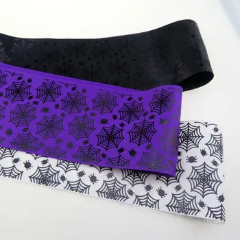 new Hallowmas design ribbon 3 inch (75mm) black foil spider and web printed grosgrain ribbon ,100yards/lot
new Hallowmas design ribbon 3 inch (75mm) black foil spider and web printed grosgrain ribbon ,100yards/lot