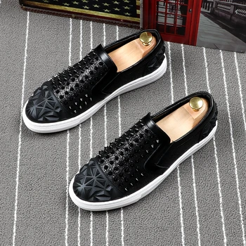 new arrival men casual breathable genuine leather rivets shoes prom nightclub wear slip on driving shoe flats platform loafers
new arrival men casual breathable genuine leather rivets shoes prom nightclub wear slip on driving shoe flats platform loafers