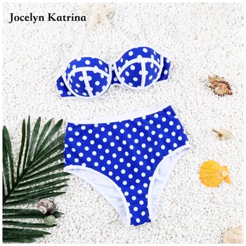 Sexy Plus Size Swimwear Push Up Swimsuit Women High Waist Bikini Set Dot Bandeau Bathing Suit Brazilian Biquini 
Sexy Plus Size Swimwear Push Up Swimsuit Women High Waist Bikini Set Dot Bandeau Bathing Suit Brazilian Biquini