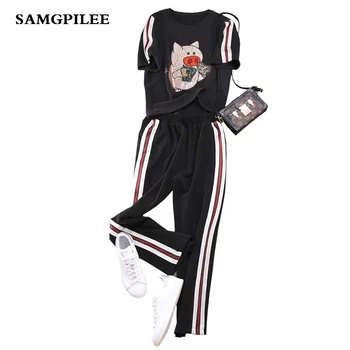 2020 Real New Spring Short Sleeve Casual Pullover O-neck Elastic Waist Ankle-length Fashion Print Length Women Set
2020 Real New Spring Short Sleeve Casual Pullover O-neck Elastic Waist Ankle-length Fashion Print Length Women Set