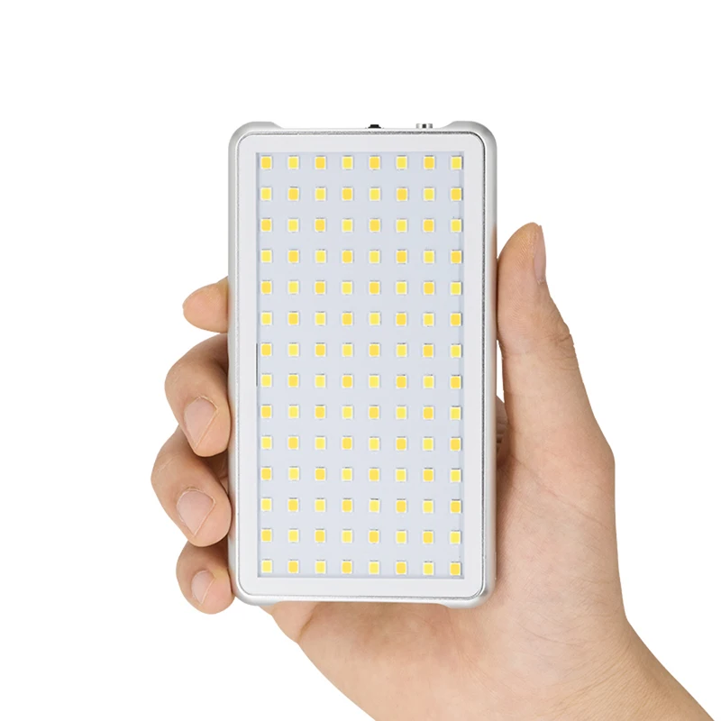 Portable Metal Mini Rechargeable 112 LED Video Light Lamp Dimmable Bi-color 3200-5500K CRI96 for Camera DSLR Photography Youtube
Portable Metal Mini Rechargeable 112 LED Video Light Lamp Dimmable Bi-color 3200-5500K CRI96 for Camera DSLR Photography Youtube