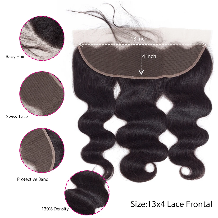 По кружевному фронтальному телу синтетические волосы волнистые 13X4 кружева