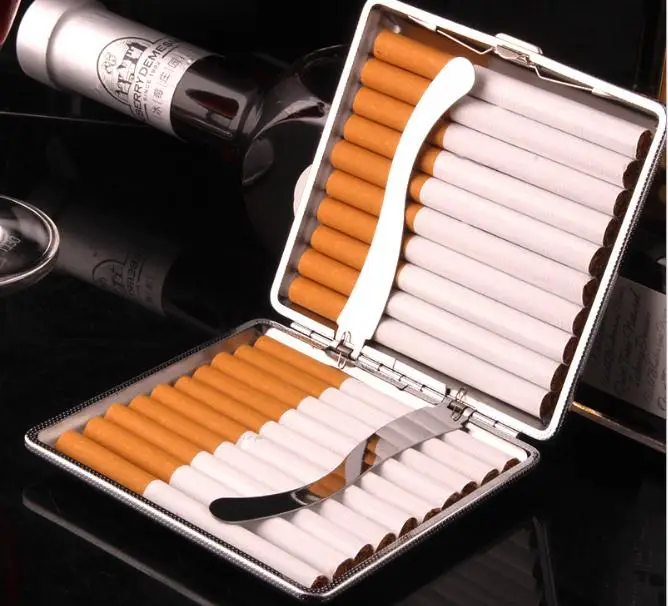 Hot Faux Leather Metal Frame Black Cigarette Storage Case Box Container for Lighter
Hot Faux Leather Metal Frame Black Cigarette Storage Case Box Container for Lighter