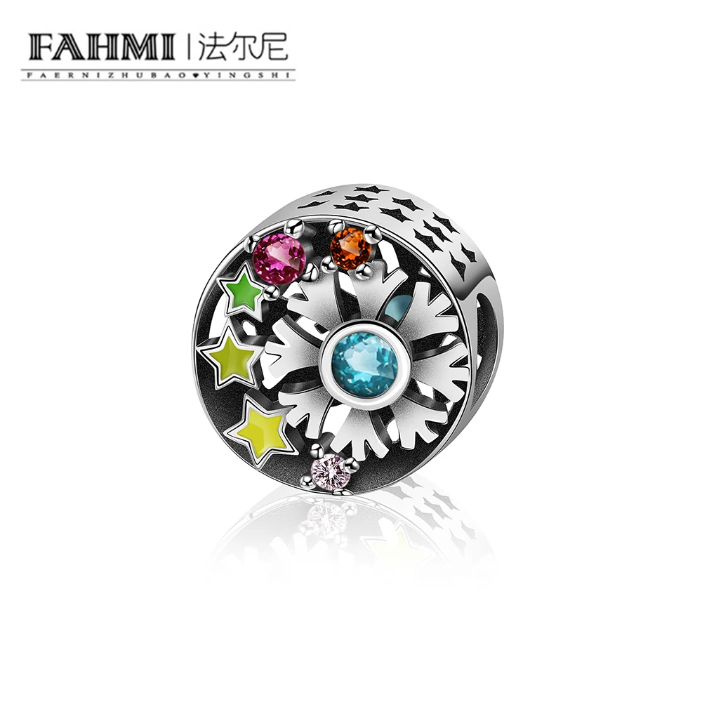 FAHMI Winter Style Real 925 Sterling Silver Snowflake Charm fit Original DIY Bead Bracelet Pentagram Franc Jewelry Fashion
FAHMI Winter Style Real 925 Sterling Silver Snowflake Charm fit Original DIY Bead Bracelet Pentagram Franc Jewelry Fashion