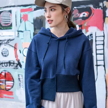 Trendy Irregular Design Hoodies Women Spring Crop Top Hoodie 2019 New Arrival Streetwear Fashion 100% Cotton Hooded Sweatshirt
Trendy Irregular Design Hoodies Women Spring Crop Top Hoodie 2019 New Arrival Streetwear Fashion 100% Cotton Hooded Sweatshirt
