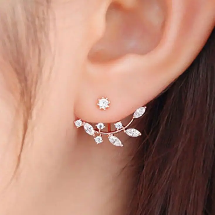 Women's rhinestones crystal branch shape Rear hanging Stud earrings back clip Top quality Color not fade Fashion jewelry Earring
Women's rhinestones crystal branch shape Rear hanging Stud earrings back clip Top quality Color not fade Fashion jewelry Earring