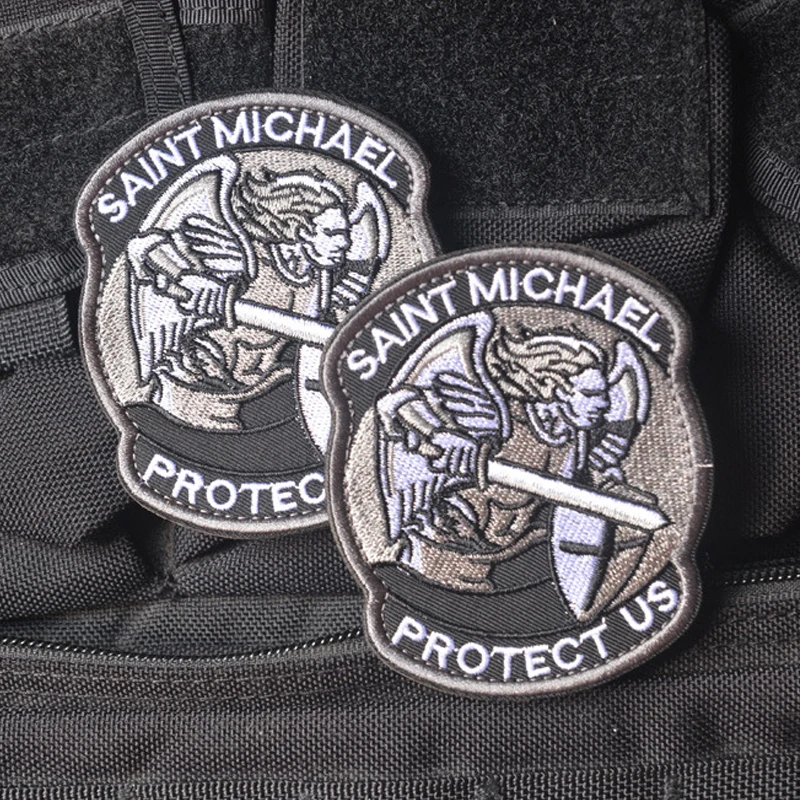 Военная нашивка Saint Michael Protect US USA армейская нарукавная повязка значки вышитые