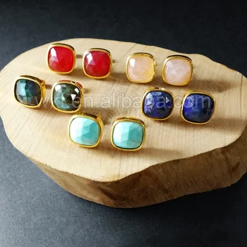 WT-E260 Exclusive Square Faceted Stone Gold Earrings Natural Stone Square Lapis Labradorite 10mm Stone Earrings with gold strim
WT-E260 Exclusive Square Faceted Stone Gold Earrings Natural Stone Square Lapis Labradorite 10mm Stone Earrings with gold strim