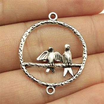 Jewelry Accessories Handmade Craft Birds Connector Charms Antique Silver Color 6pcs 1.3x1.1 Inch (33x27mm)
Jewelry Accessories Handmade Craft Birds Connector Charms Antique Silver Color 6pcs 1.3x1.1 Inch (33x27mm)