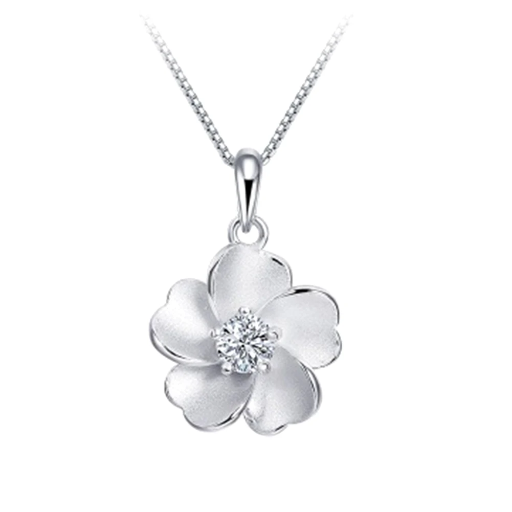 Vintage Necklaces Silver Jewelry Peach Blossom Flower Pendant Necklace Zircon For Women Fashion Style
Vintage Necklaces Silver Jewelry Peach Blossom Flower Pendant Necklace Zircon For Women Fashion Style