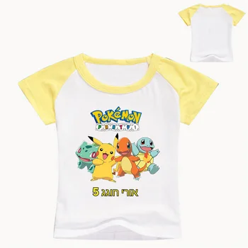 Summer cartoon children top Pokemon t shirts Pikachu Charmander kids boys clothing cotton Pocket Monster baby tees clothes
Summer cartoon children top Pokemon t shirts Pikachu Charmander kids boys clothing cotton Pocket Monster baby tees clothes