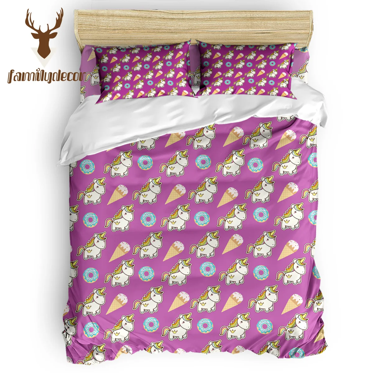 Familydecor Purple Unicorn Quilted Duvet Set Duvet Cover Sets The Lovers' Day Flat Sheet Beautiful Bedroom Comfort Flower Silver
Familydecor Purple Unicorn Quilted Duvet Set Duvet Cover Sets The Lovers' Day Flat Sheet Beautiful Bedroom Comfort Flower Silver
