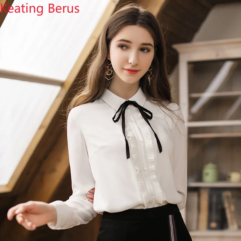 Keating Berus 2019 Women's Spring New Chiffon Shirt Top White Solid Color Lapel Wild Temperament Women's Clothing 0635
Keating Berus 2019 Women's Spring New Chiffon Shirt Top White Solid Color Lapel Wild Temperament Women's Clothing 0635