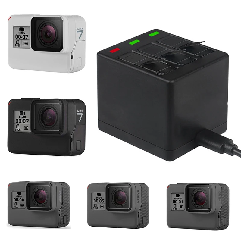 2019 New 3-Way Hero5 Battery Charger LED Charging Box Carry Case Battery Housing for GoPro Hero 7 Hero 6 5 Black Accessories
2019 New 3-Way Hero5 Battery Charger LED Charging Box Carry Case Battery Housing for GoPro Hero 7 Hero 6 5 Black Accessories