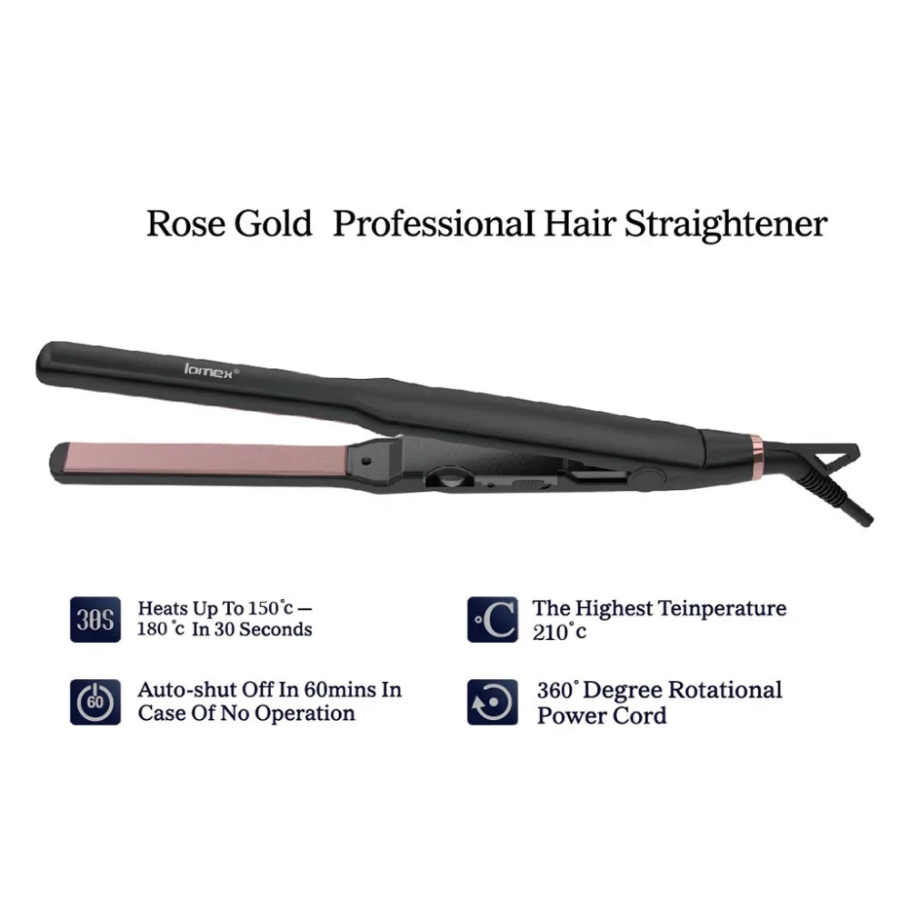 

2 in 1 Hair Curler Straightener Curling Flat Iron Ceramic Tourmaline Ionic Anti-Scald Styling Tool Home Travel EU UK US Plug