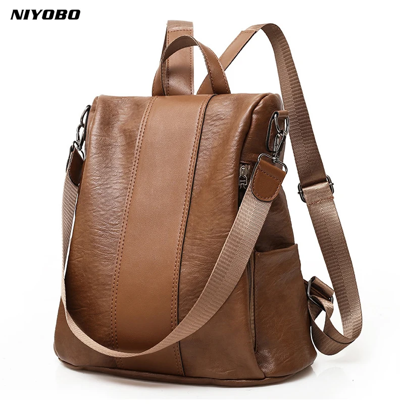NIYOBO 2024 New Arrive Vintage PU Leather Women Backpack Patchwork Back Bags Woman Casual Large Capacity Female Anti-theft Bags
NIYOBO 2024 New Arrive Vintage PU Leather Women Backpack Patchwork Back Bags Woman Casual Large Capacity Female Anti-theft Bags