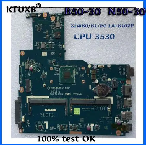 ZIWB0/B1/E0 LA-B102P материнская плата для Lenovo B50-30 N50-30 ноутбука CPU N2940 DDR3 (без отпечатков