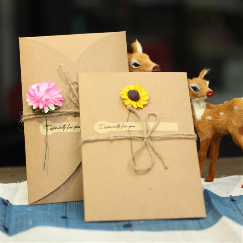 5Pcs Flower Greeting Cards Kraft Paper Invitation Envelope Card Thanks Gift Message Cards DIY Christmas Wedding Decoration PT8
5Pcs Flower Greeting Cards Kraft Paper Invitation Envelope Card Thanks Gift Message Cards DIY Christmas Wedding Decoration PT8