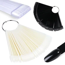 1 Set faux ongles conseils ventilateur Nature Nail Art rond couverture complète affichage pratique outils faux ongles manucure acrylique UV Gel vernis JIA23(China)