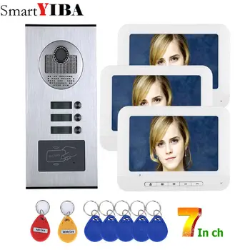 SmartYIBA RFID Unlock Video Intercom Kits 7"Monitor With Multi Calling Buttons Camera IR Night For 3 Units Apartment Door Phone
SmartYIBA RFID Unlock Video Intercom Kits 7"Monitor With Multi Calling Buttons Camera IR Night For 3 Units Apartment Door Phone