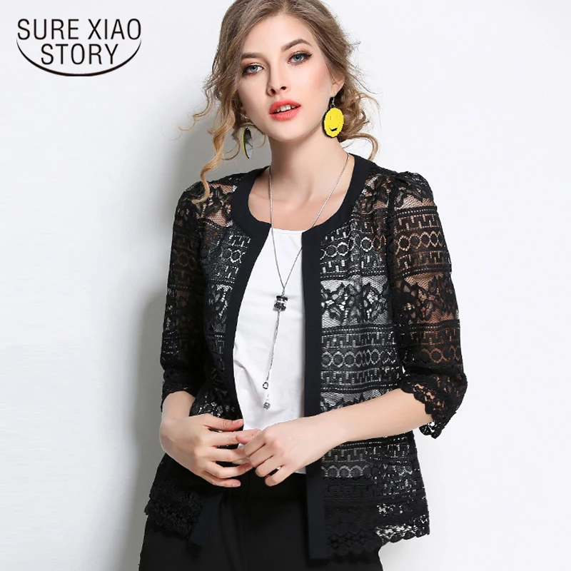 2019 Europe and The United States New Arrival Female Plus Size Spring Shirt Women Fashion Hollow Slim Solid Lace Shirt 883F 30
2019 Europe and The United States New Arrival Female Plus Size Spring Shirt Women Fashion Hollow Slim Solid Lace Shirt 883F 30