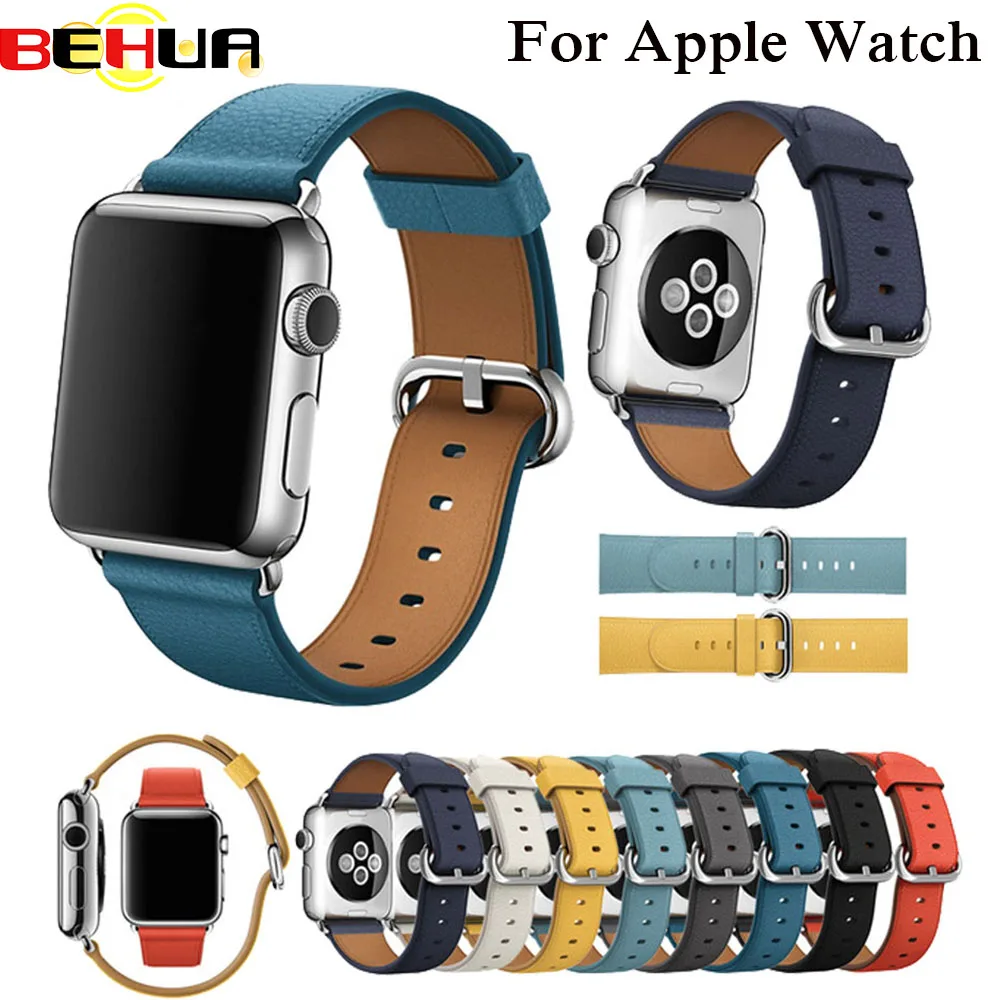 Genuine Leather Classic Buckle for Apple Watch Replacement Classic Watch Band for iWatch Sports Strap Bands 42mm 38mm Series 1&2
Genuine Leather Classic Buckle for Apple Watch Replacement Classic Watch Band for iWatch Sports Strap Bands 42mm 38mm Series 1&2
