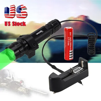300 Lm Q5 Green LED Flashlight Torch Tactical Light Hunting Lanterna Camping Lamp +Mount +18650 Battery +Remote Pressure Switch
300 Lm Q5 Green LED Flashlight Torch Tactical Light Hunting Lanterna Camping Lamp +Mount +18650 Battery +Remote Pressure Switch