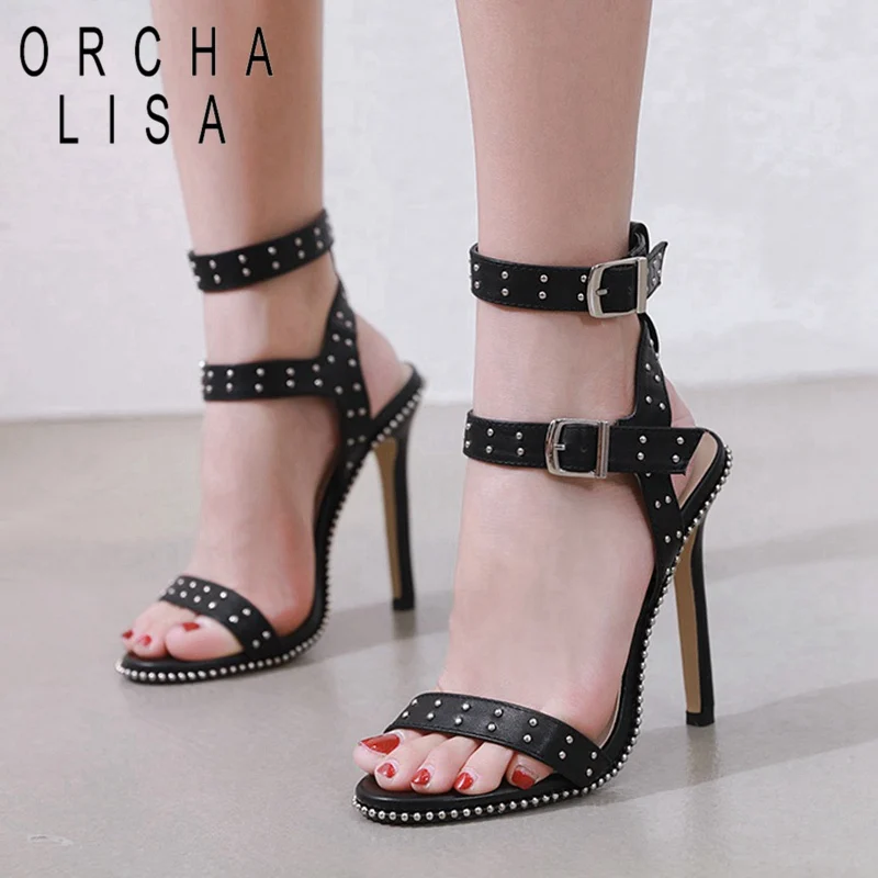 ORCHA LISA 2019 ladies party wedding shoes Women thin high heels Sandals rivets buckle ankle strap black size39 40 12.5 cm J541
ORCHA LISA 2019 ladies party wedding shoes Women thin high heels Sandals rivets buckle ankle strap black size39 40 12.5 cm J541