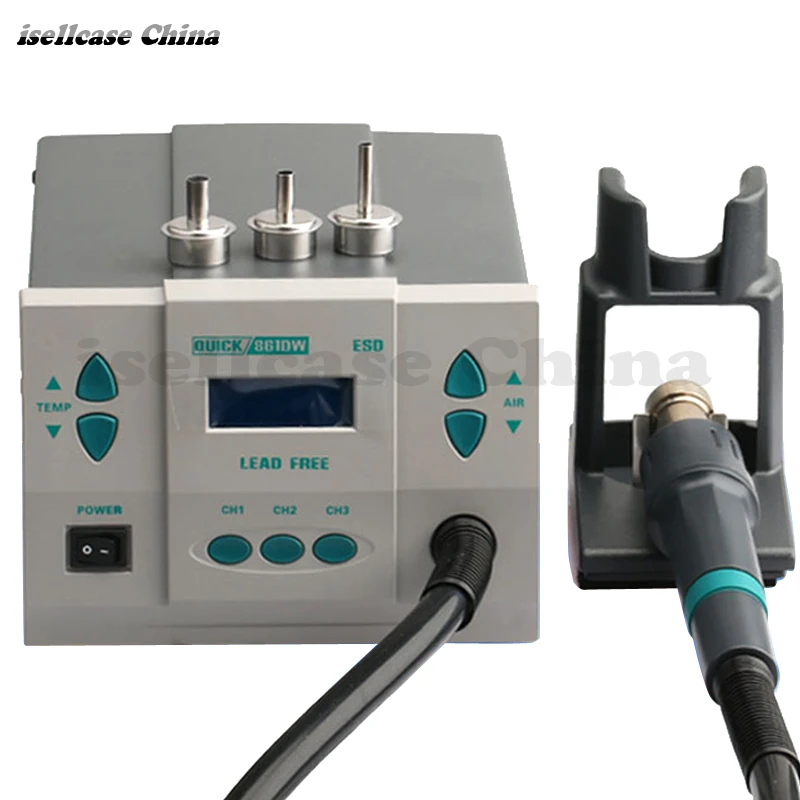 Wozniak QUICK861DW heat gun lead-free hot air desoldering station microcomputer temperature Hot Air control Rework Station 1000w
Wozniak QUICK861DW heat gun lead-free hot air desoldering station microcomputer temperature Hot Air control Rework Station 1000w