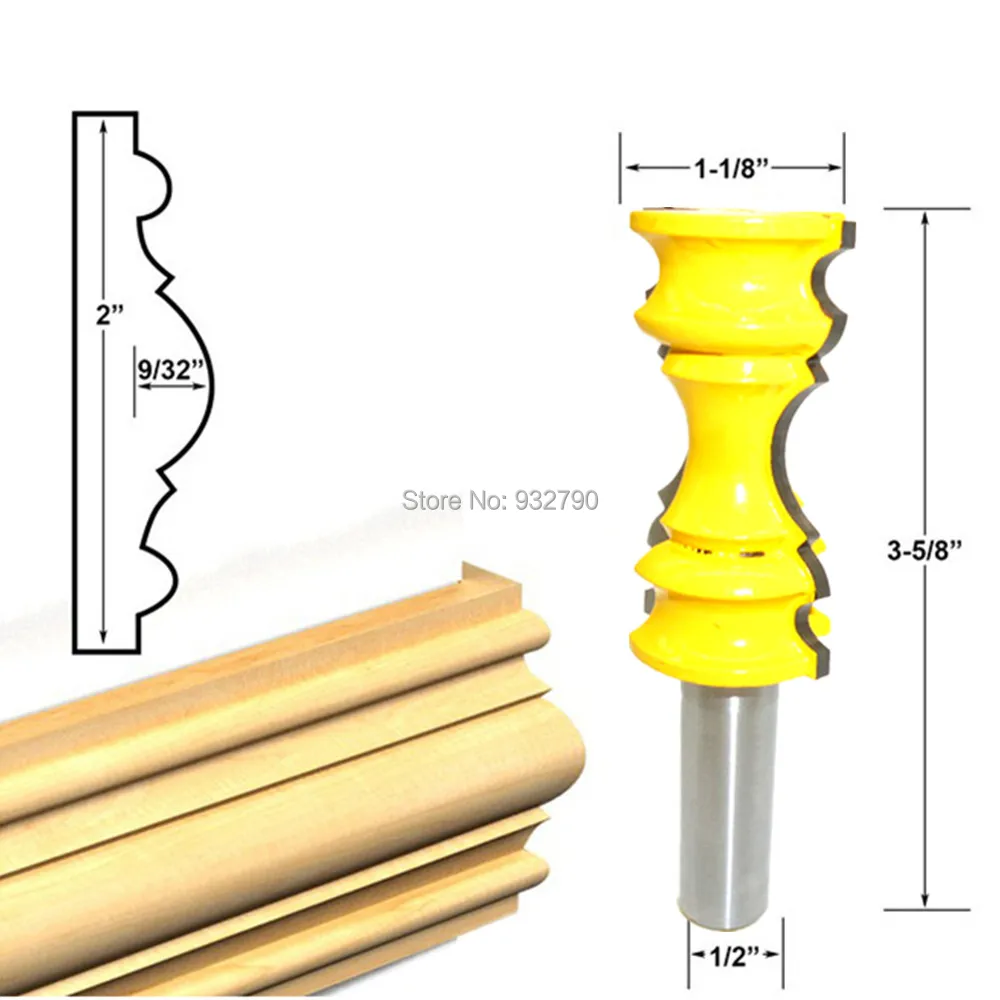 Holzbearbeitung fräser bit set schrank massivholz spanplatten cut tool 12 zoll aufwendige stuhl