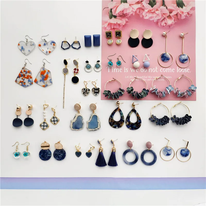 Simple Geometric Blue Acrylic Drop Earrings for Women Fashion Elegant Round Irregular Acetate Pendant Earrings Female Gifts
Simple Geometric Blue Acrylic Drop Earrings for Women Fashion Elegant Round Irregular Acetate Pendant Earrings Female Gifts
