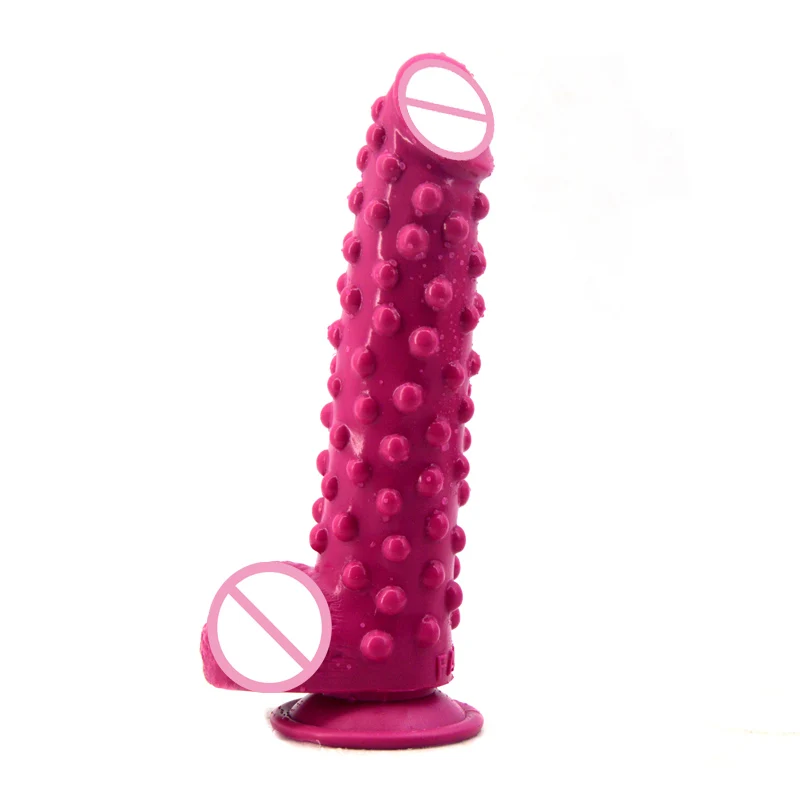 Imitate Animal Sea Cucumber Design Silicone Dildo With Highly Simulated Realistic Testis&Glan Sex Toy For Woman Suction Cup