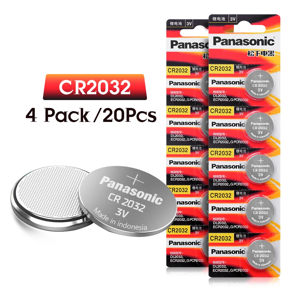 PANASONIC 20pcs original cr2032 DL2032 ECR2032 5004LC KCR2032 BR2032 3v button battery coin lithium battery for watch computer
PANASONIC 20pcs original cr2032 DL2032 ECR2032 5004LC KCR2032 BR2032 3v button battery coin lithium battery for watch computer